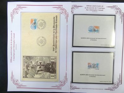 two pages of a booklet with a picture of a man and a woman