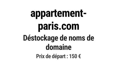 Nom de domaine appartement-paris.