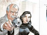 an image of a drawing of a man and a woman holding guns