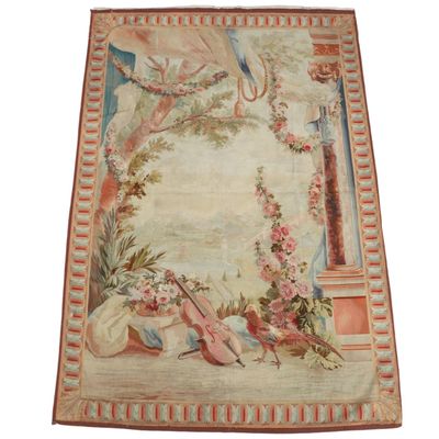 une image représentant une tapisserie ornée d'oiseaux et de fleurs
