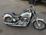 a motorcycle that is parked in the parking lot