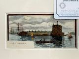 a picture of a postcard with a picture of a boat in the water
