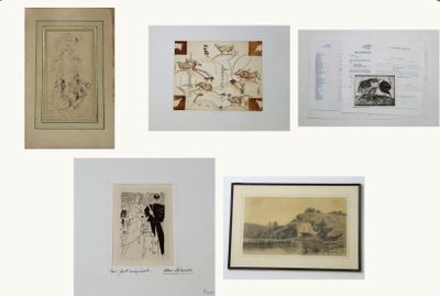 de nombreuses photos différentes de personnes sur un mur blanc