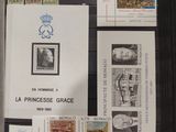 a picture of a collection of stamps on display in a glass case
