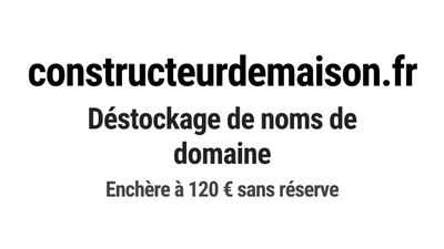 Nom de domaine constructeurdemaison.
