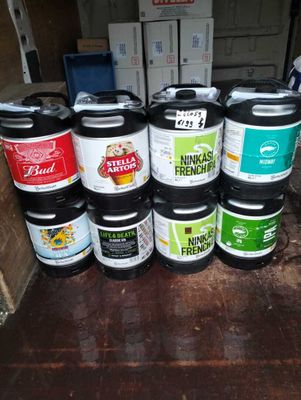 a lot of different types of beer in a box