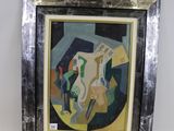 peinture sur le mur d'une pièce représentant une femme