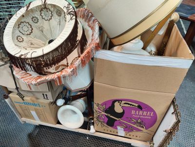 a box full of items that are sitting on a table