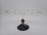 an image of a glass object on a black base