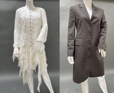 two mannequins dressed in different styles of clothing