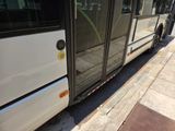 a bus that is parked on the side of the street