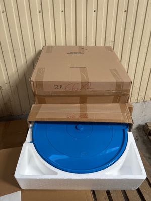 two boxes stacked on top of each other on a pallet