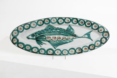 Robert PICAULT (1919-2000) Coupe en céramique émaillée verte…