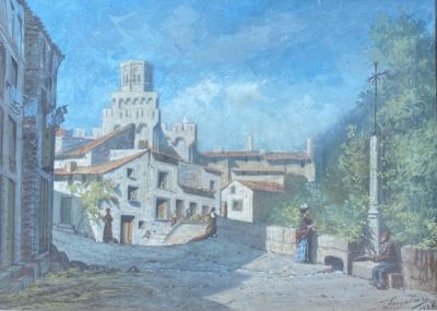 Joseph ENGALIERE (1829-1905) Église de Royat Puy de Dôme