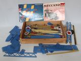 a wooden box with a toy train set in it