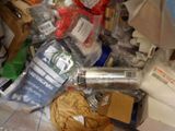 a pile of trash that is sitting on the floor