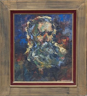 une image d'un tableau représentant un homme barbu