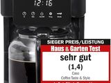 un gros plan d'une cafetière sur laquelle est apposée une étiquette de prix