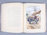 an open book with a picture of soldiers on it