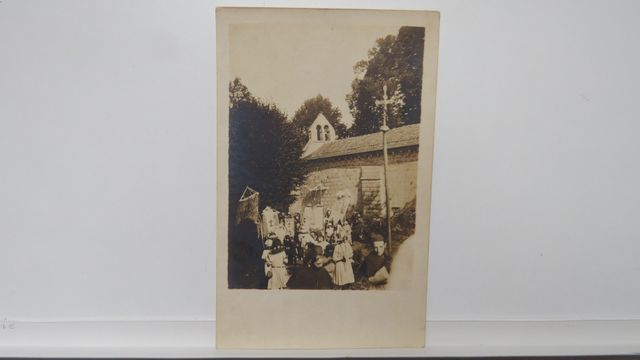 St-Frion : Chapelle Fontfeyne. Procession. Carte-photo rare !!! T...