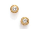 a pair of diamond stud earrings