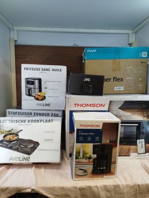 many different types of appliances on the table
