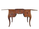 an image of a wooden desk with drawers and drawers
