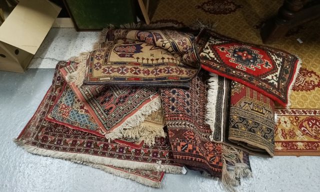 Lot de petit tapis, galerie ancien. Vendu en l'état