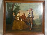 an image of a painting of a group of people sitting around a table