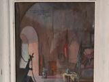 a picture of a painting on the wall of a room