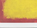 an image of a painting of yellow and red on a red background