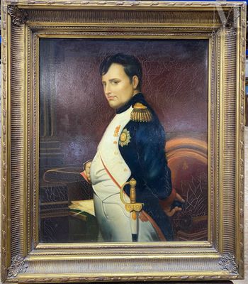 portrait d'un homme en uniforme militaire dans un cadre doré