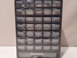 a picture of a clear box with many compartments
