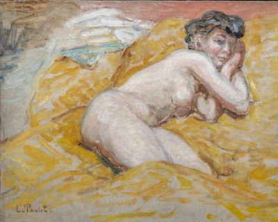 Louis Claude PAVIOT (1872-1943) Nu au lit