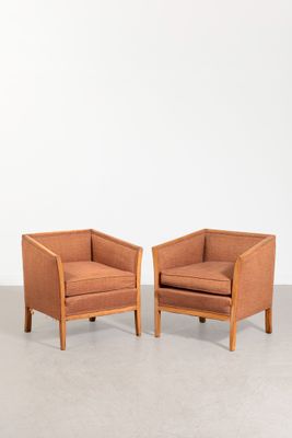paire de chaises longues danoises du milieu du siècle
