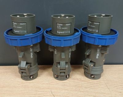 Lot de 3 Fiches mobile droite LEGRAND Hypra IP66/67-55 16A -…