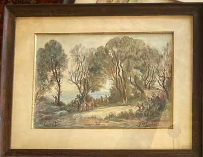 Ecole moderne d'après COROT Paysage animé