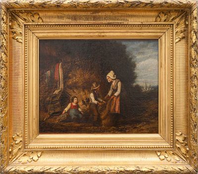 une image d'une peinture représentant un homme et une femme dans un champ