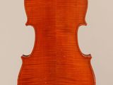 an old violin with a wooden back and a long neck