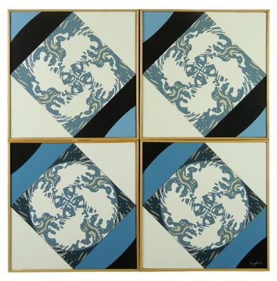 Serge GUILLOU (1932-2016). Stéréopeinture. N°263 Masques et …