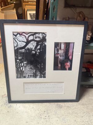 a picture of a black and white picture in a picture frame