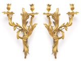 pair of gilet wall sconces in the style of louis xv