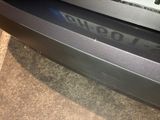 a close up of a car bumper with a number plate on it