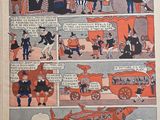 an old french comic book with a cartoon of a man in a carriage