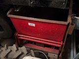 a picture of a red truck with a white tank and a red box