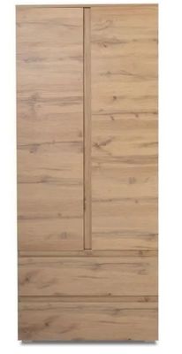 a close up of a wooden cabinet with a sliding door