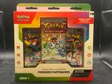 une boîte de cartes Pokémon exposée sur une table