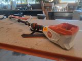a corded blower sitting on a counter in a kitchen
