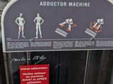 a lot of signs on the side of the machine