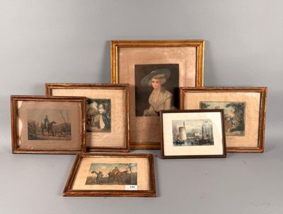 Lot de gravures Anglaises, style Victorien.